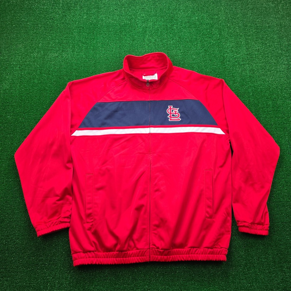 St. Louis Cardinals Jacket Mens XL Red MLB Baseball Track Full‎ Zip G-III Sports